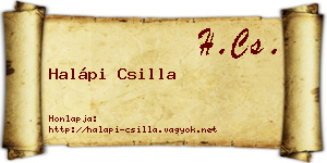 Halápi Csilla névjegykártya