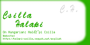 csilla halapi business card